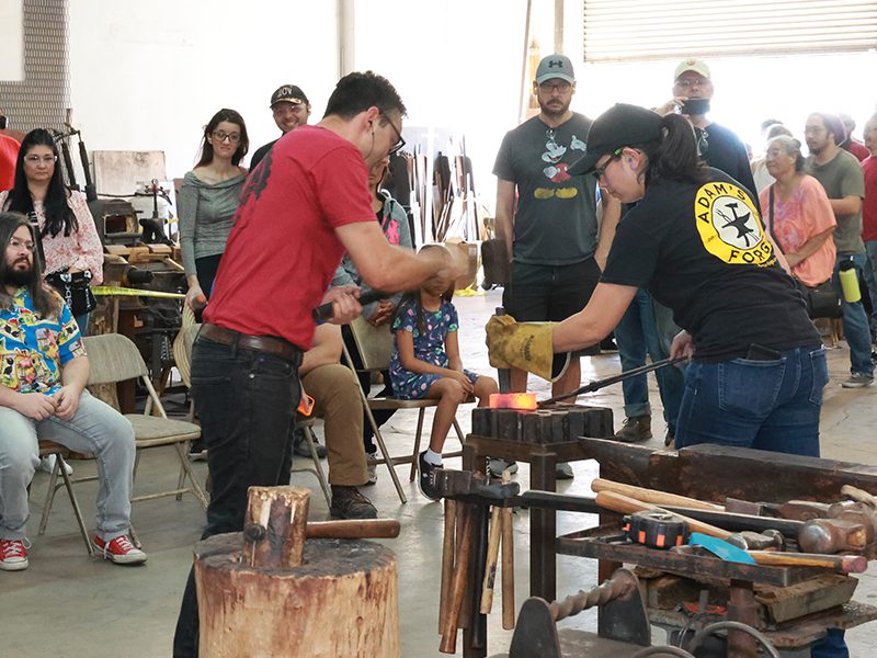 Demonstration in a metalworking class at Adam's Forge in Simi Valley